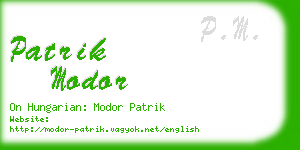 patrik modor business card
